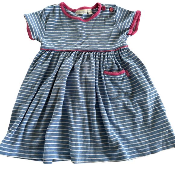 Jojo Maman Bebe Blue Striped Plaid Dress - 18-24 Months - Picture 1 of 4